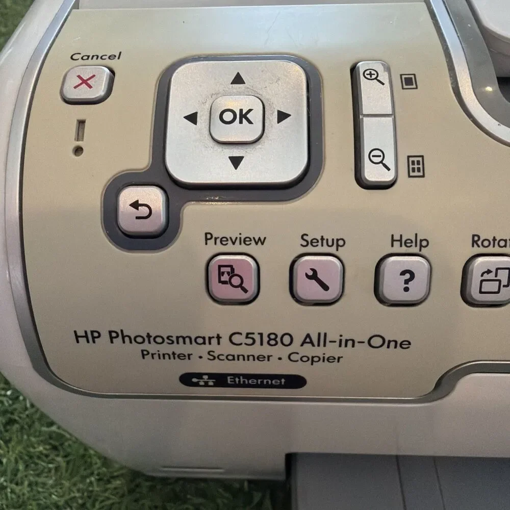 PARTS HP Photosmart C5180 All-In-One Inkjet Printer & Power Cord PARTS ONLY